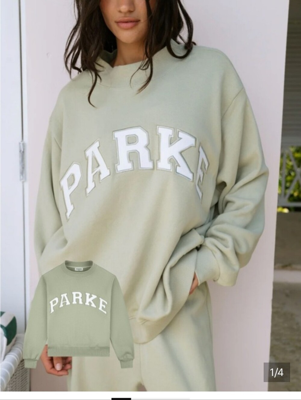 PARKE Seafoam Mockneck Brand New Sold Out Size S/M